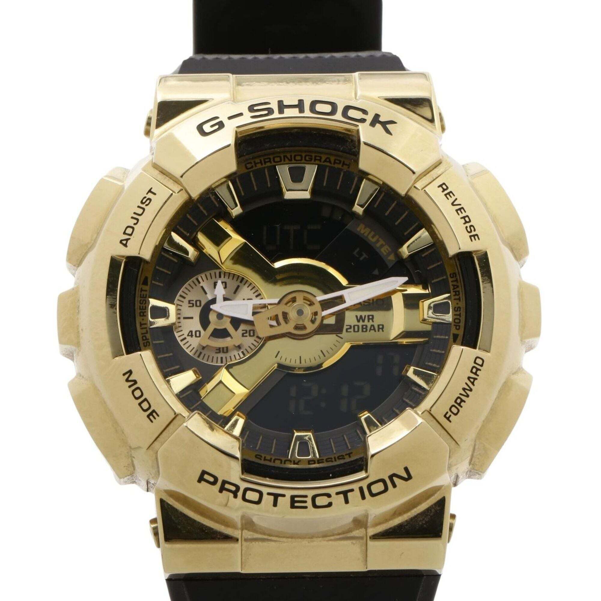 Casio G-Shock Metal Covered 110 Series Gm-110g-1a9jf Gold Black Stainless Ste...